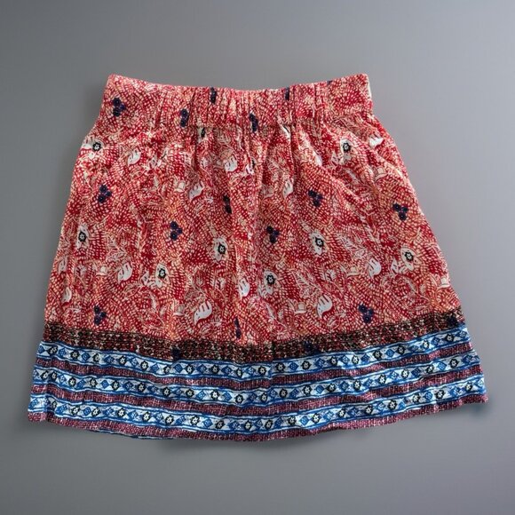 Cabi Bella Batik Skirt Women's Sz S Elephant Print Boho Stretch Waist Pockets - Picture 2 of 9